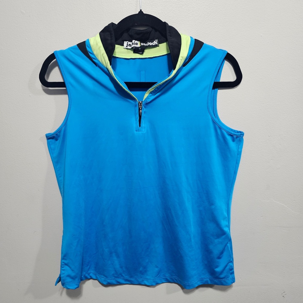 Jamie Sadock BAYOU‎ BLUE Sleeveless Golf Shirt Women's Size Medium